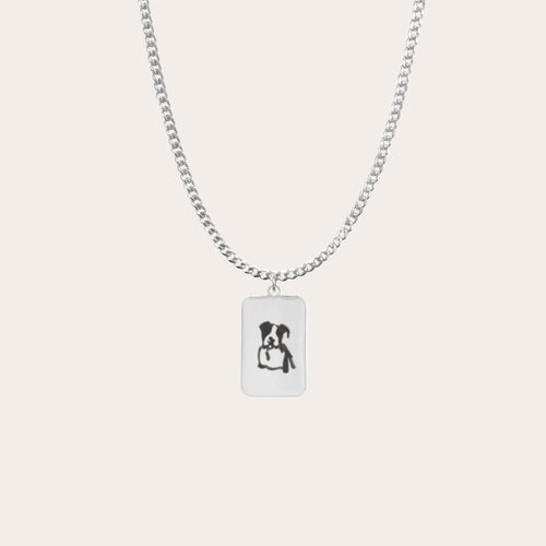 Collar carta rectangular personalizado.
