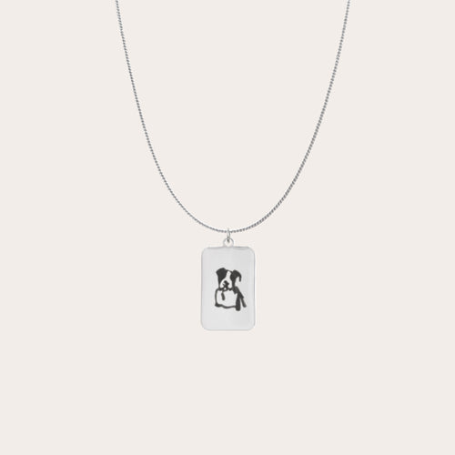Collar carta rectangular personalizado.