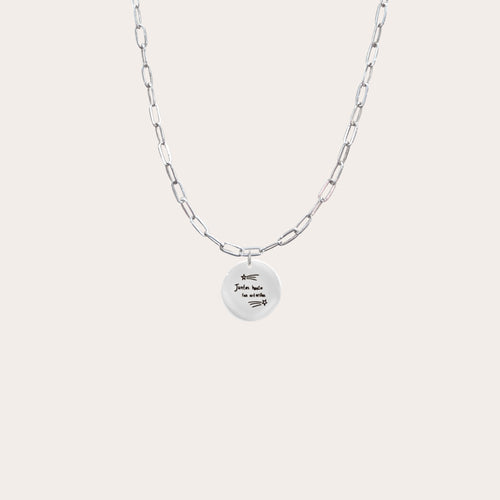 Collar medallita circular chica personalizado