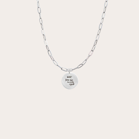 Collar medallita circular chica personalizado