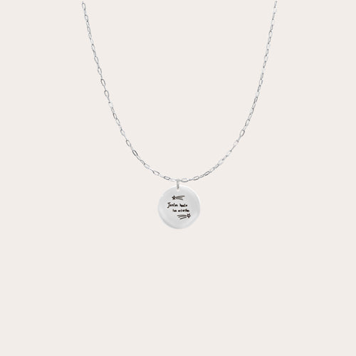 Collar medallita circular chica personalizado