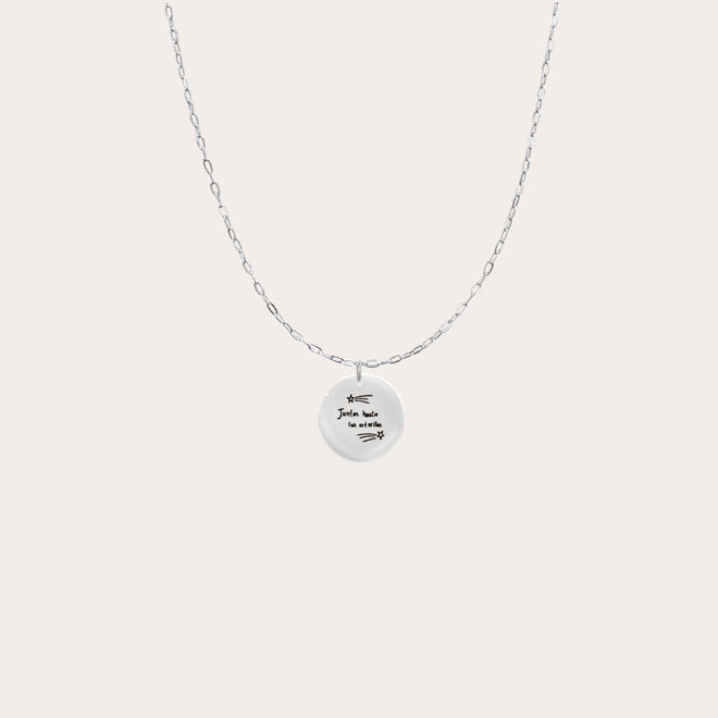 Collar medallita circular chica personalizado