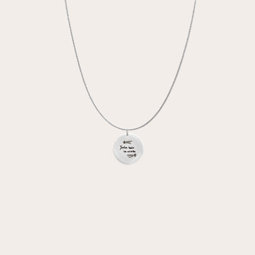 Collar medallita circular chica personalizado