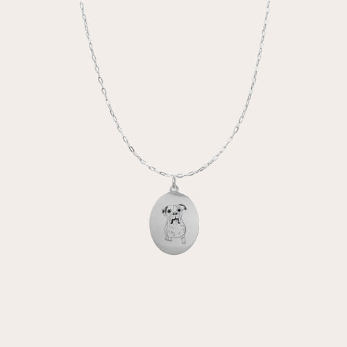 Collar personalizado óvalo grande