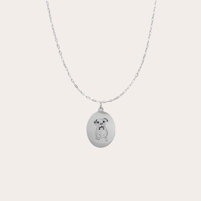 Collar personalizado óvalo grande
