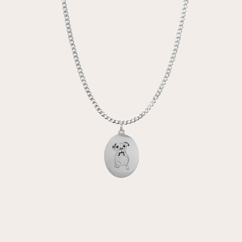 Collar personalizado óvalo grande