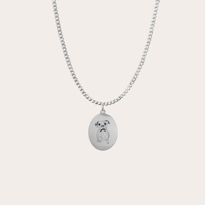 Collar personalizado óvalo grande