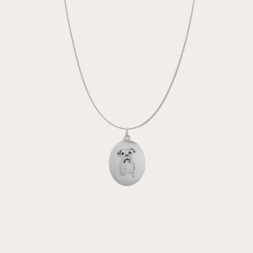Collar personalizado óvalo grande