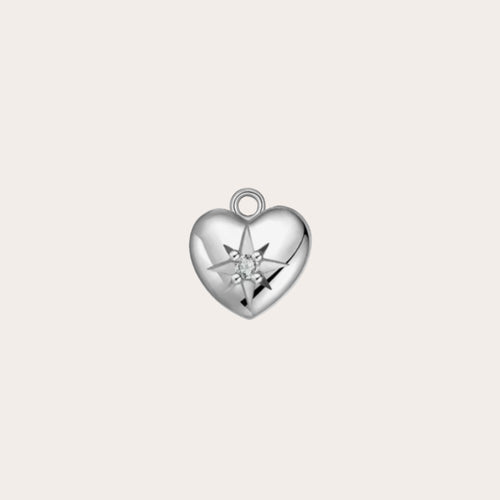 Charm corazón con zirconia