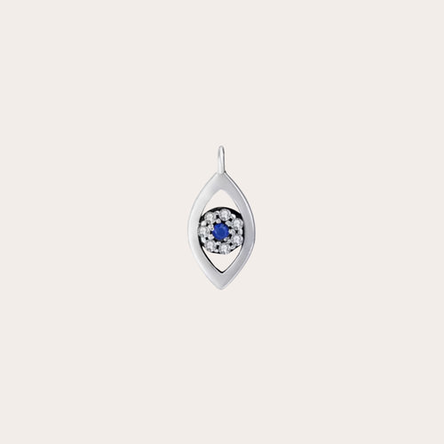 Charm ojito con zirconia azul