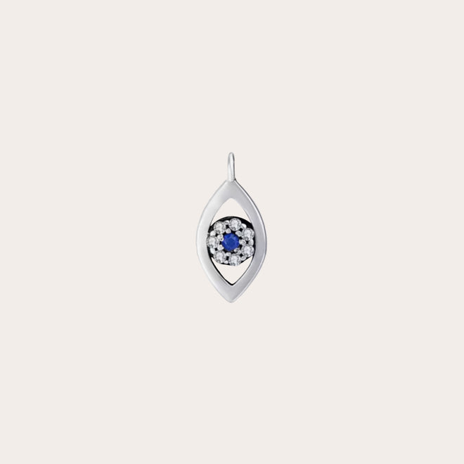 Charm ojito con zirconia azul
