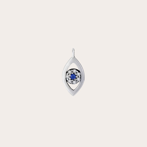 Charm ojito con zirconia azul