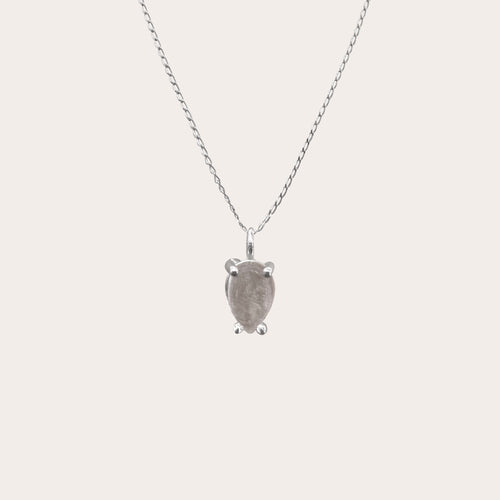 Collar gota piedra luna