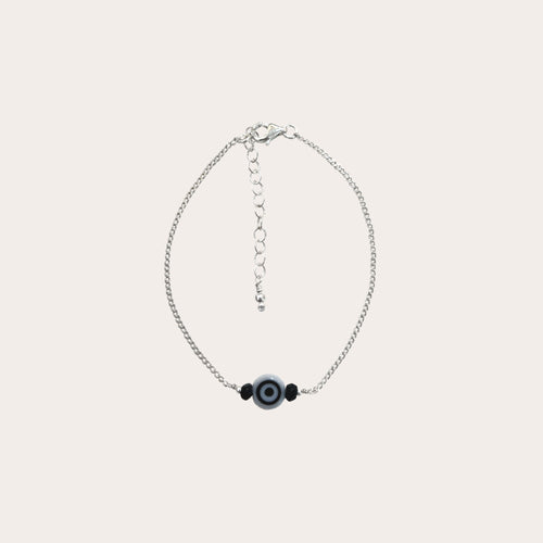 Pulsera cadena con ojito y piedritas