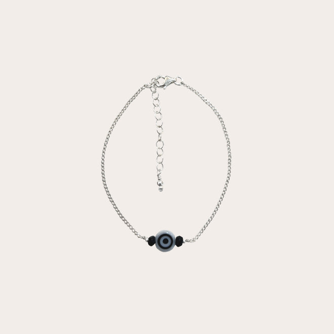 Pulsera cadena con ojito y piedritas