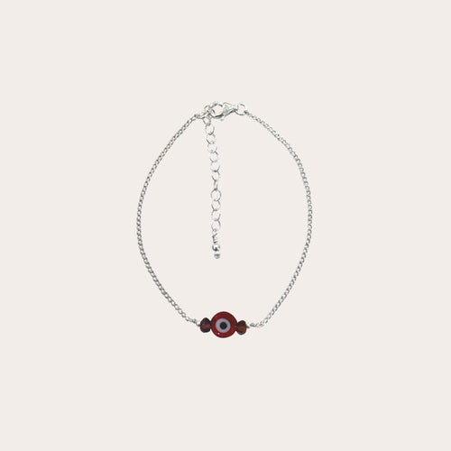 Pulsera cadena con ojito y piedritas