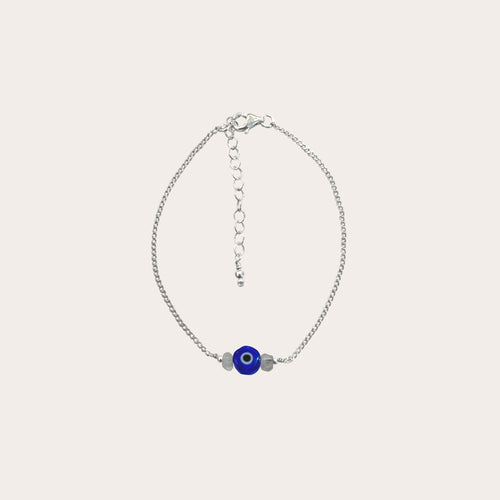 Pulsera cadena con ojito y piedritas