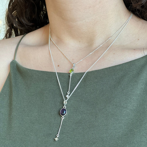 Collar Peridoto con destello
