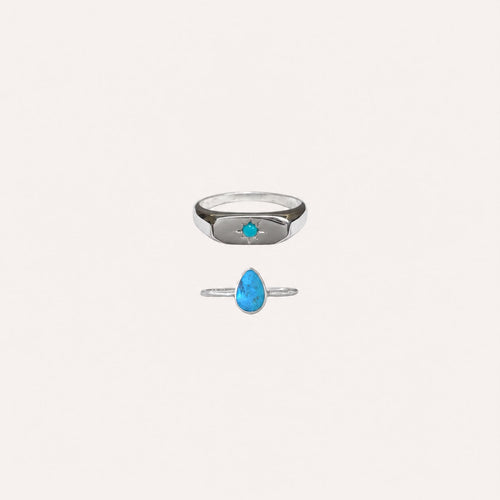 KIT: Anillo Manifest + Gota Turquesa