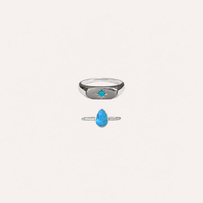 KIT: Anillo Manifest + Gota Turquesa