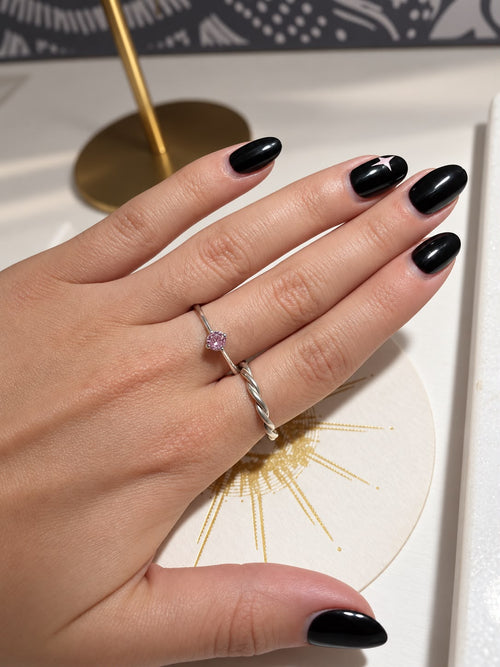 KIT: Anillo Rope + Solitario